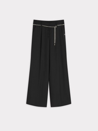 Czarne spodnie wide leg 