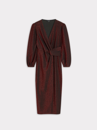 Błyszcząca sukienka w kolorze bordo 