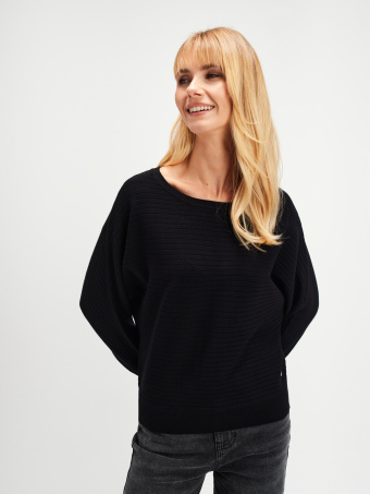 Czarny luźny sweter 
