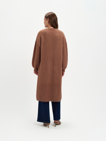 Długi kardigan taupe 