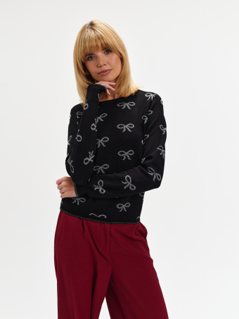 Sweter w kokardki 