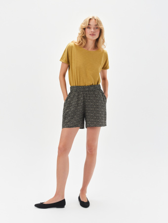 T-shirt bawełniany w kolorze khaki 
