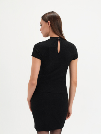 Czarny top z koronką 