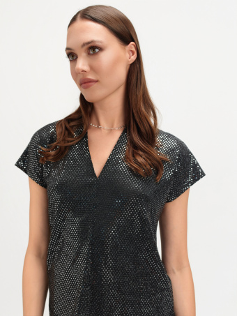 Czarny top z błyskiem 