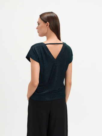 Błyszczący luźny top 