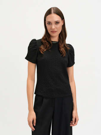 Czarny top z fakturą 