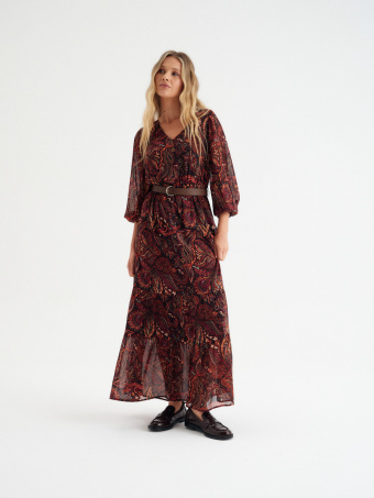 Sukienka maxi z wzorem paisley 