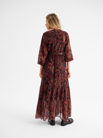 Sukienka maxi z wzorem paisley 