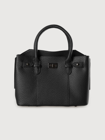 Czarna torebka typu shopper 