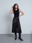 Czarna spódnica midi