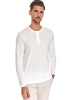 T-shirt henley ze strukturalnej dzianiny
