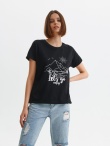 Damski t-shirt oversize z nadrukiem