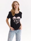 Bawełniany t-shirt damski z nadrukiem