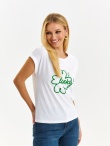 T-shirt z błyszczącym nadrukiem