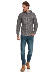 Sweter strukturalny z kapturem