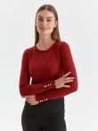 Dopasowany sweter damski z guzikami