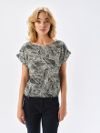 Bluzka z tropikalnym motywem 