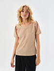 Beżowy top z fakturą 