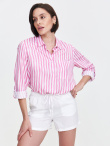 Luźna koszula w różowe paski