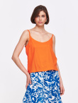 Pomarańczowy top na ramiączkach 