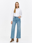 Jeansy culotte z kieszeniami 