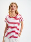 Top w czerwone paski 