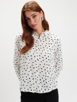 Biała koszula w grochy 