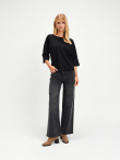 Ciemnoszare jeansy wide leg 