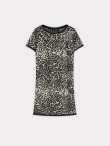 Sukienka o prostym kroju w zwierzęcy print 