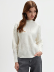 Biały sweter ażurowy 