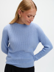 Komfortowy błękitny sweter 