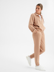Dzianinowe spodnie w kolorze beżowym