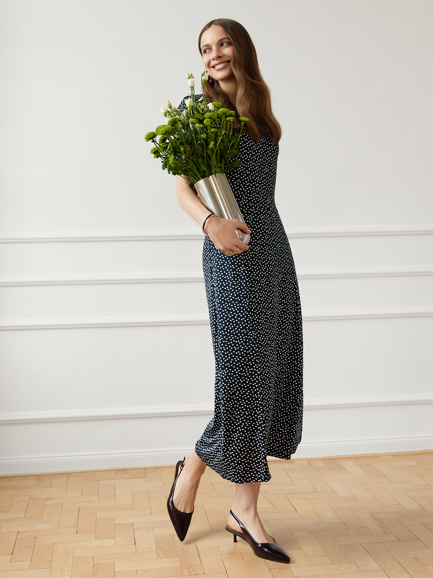 Sukienka maxi w groszki, Top Secret