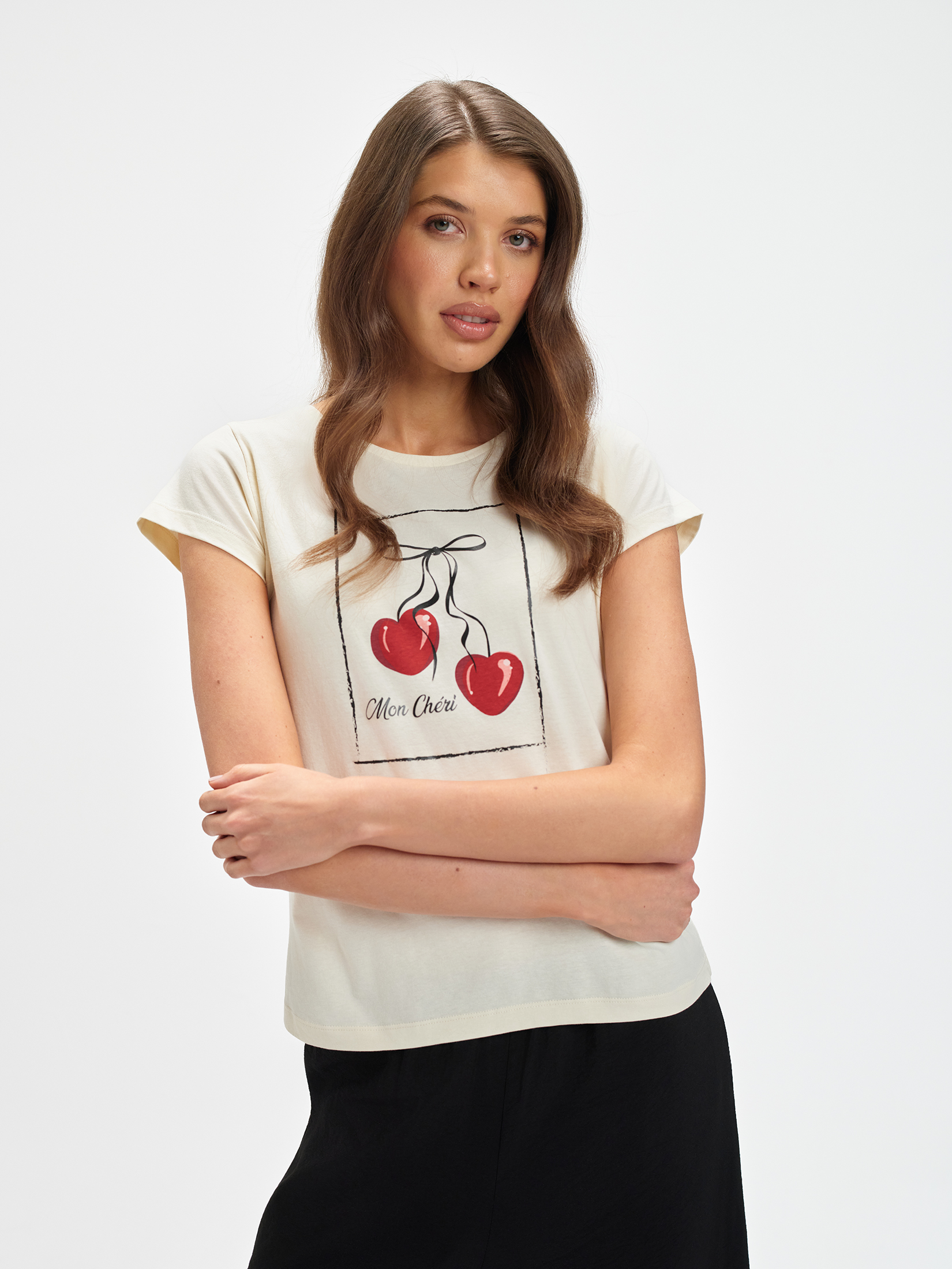 Bawełniany t-shirt z nadrukiem 