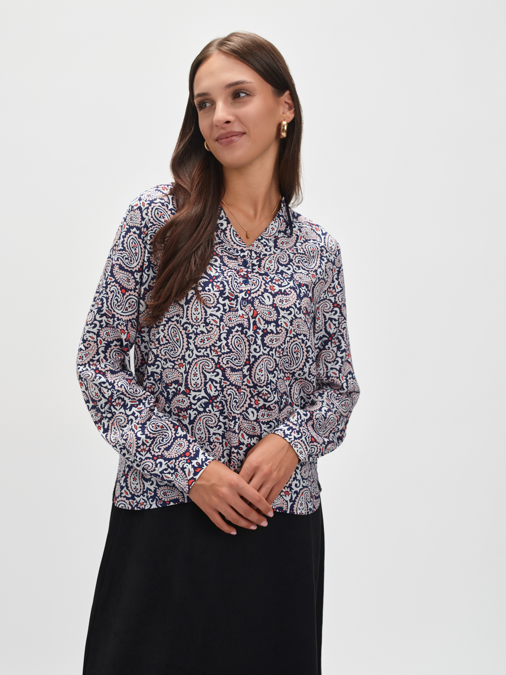 Elegancka wzorzysta bluzka 