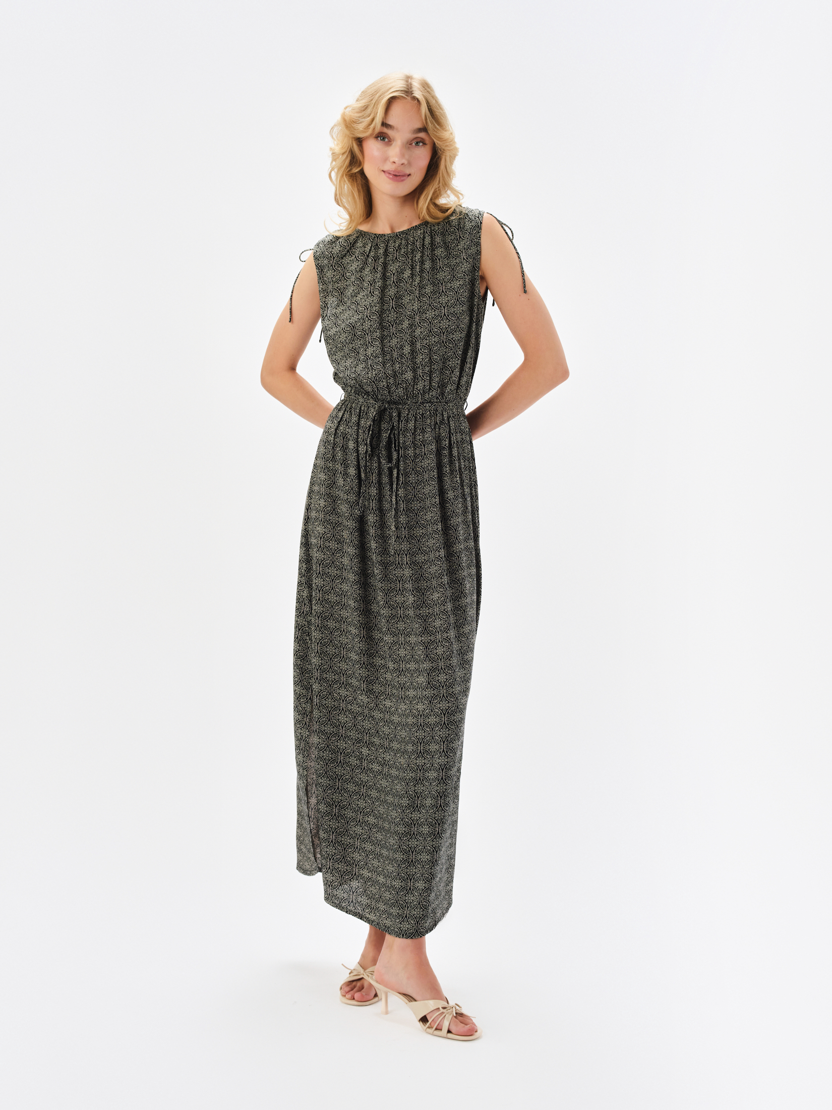 Sukienka maxi z printem 