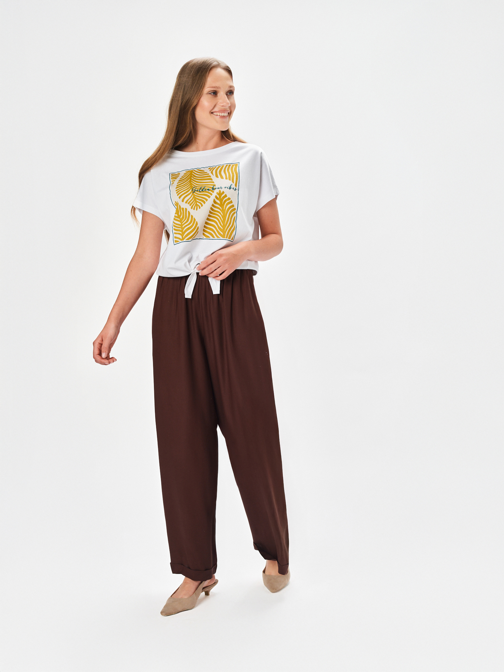 Biały t-shirt z nadrukiem 