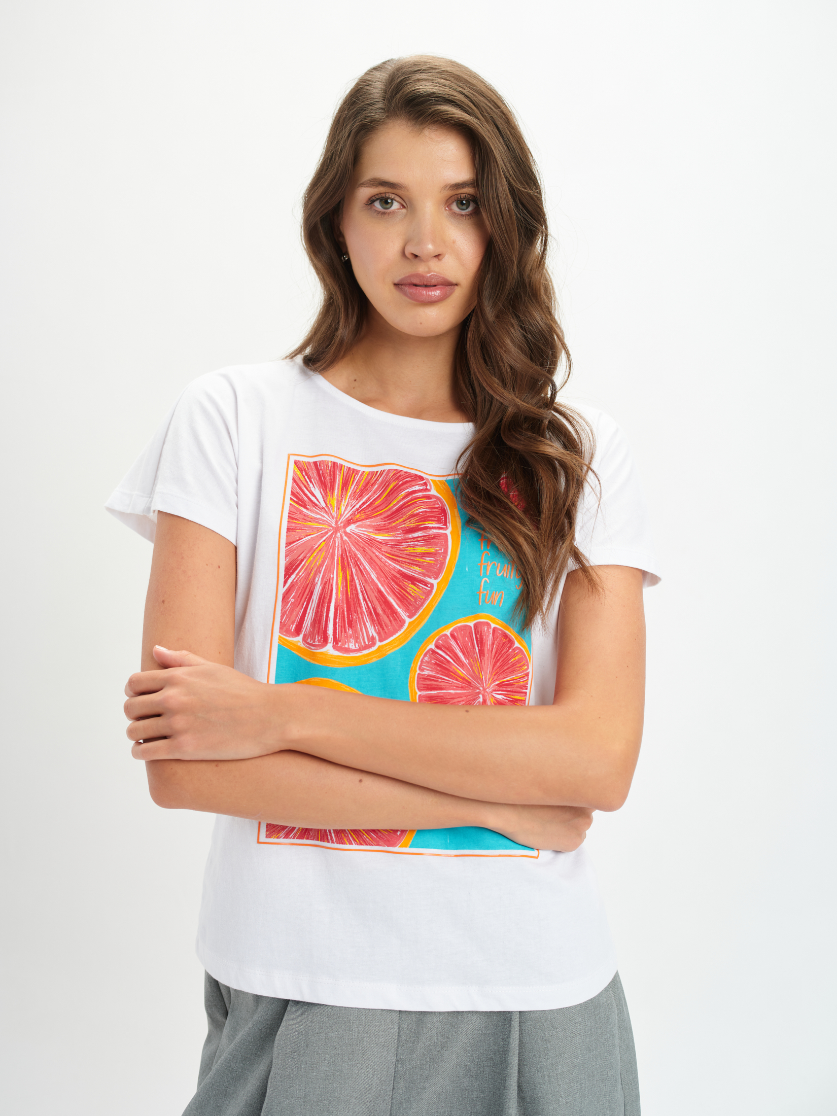 T-shirt z owocowym nadrukiem, Top Secret