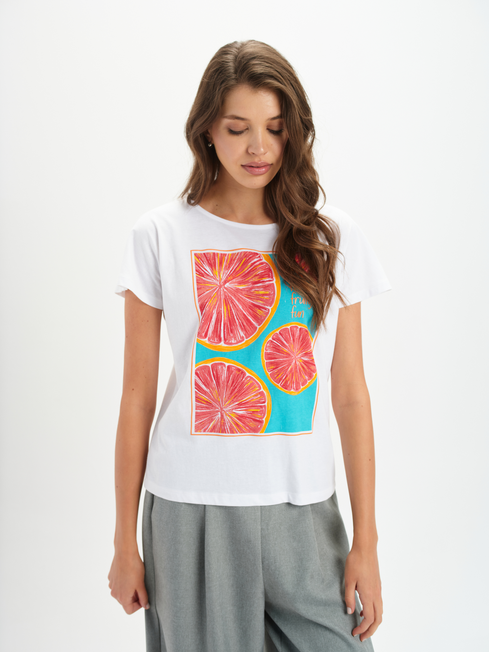 T-shirt z owocowym nadrukiem, Top Secret