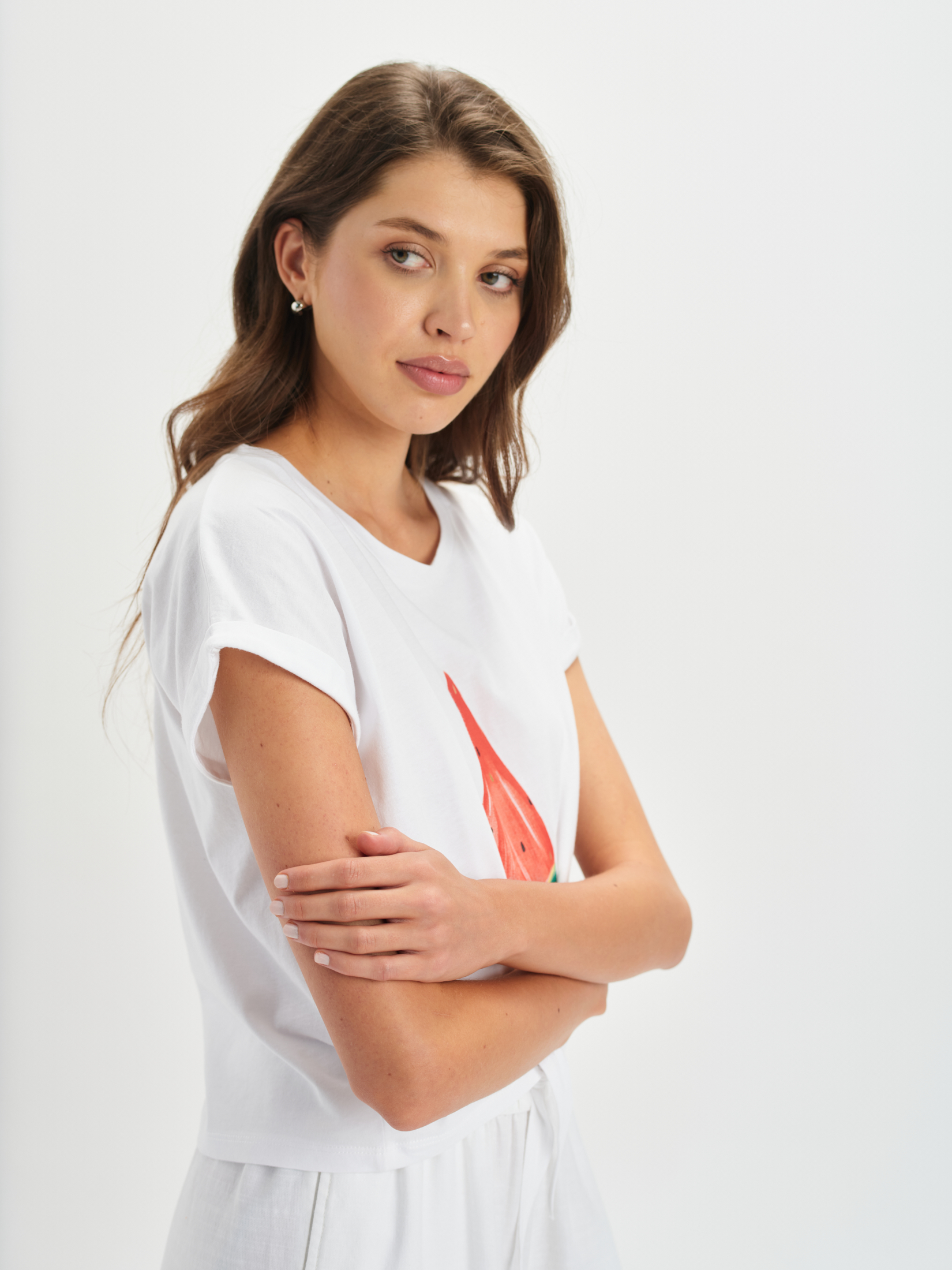 T-shirt z barwnym motywem, Top Secret
