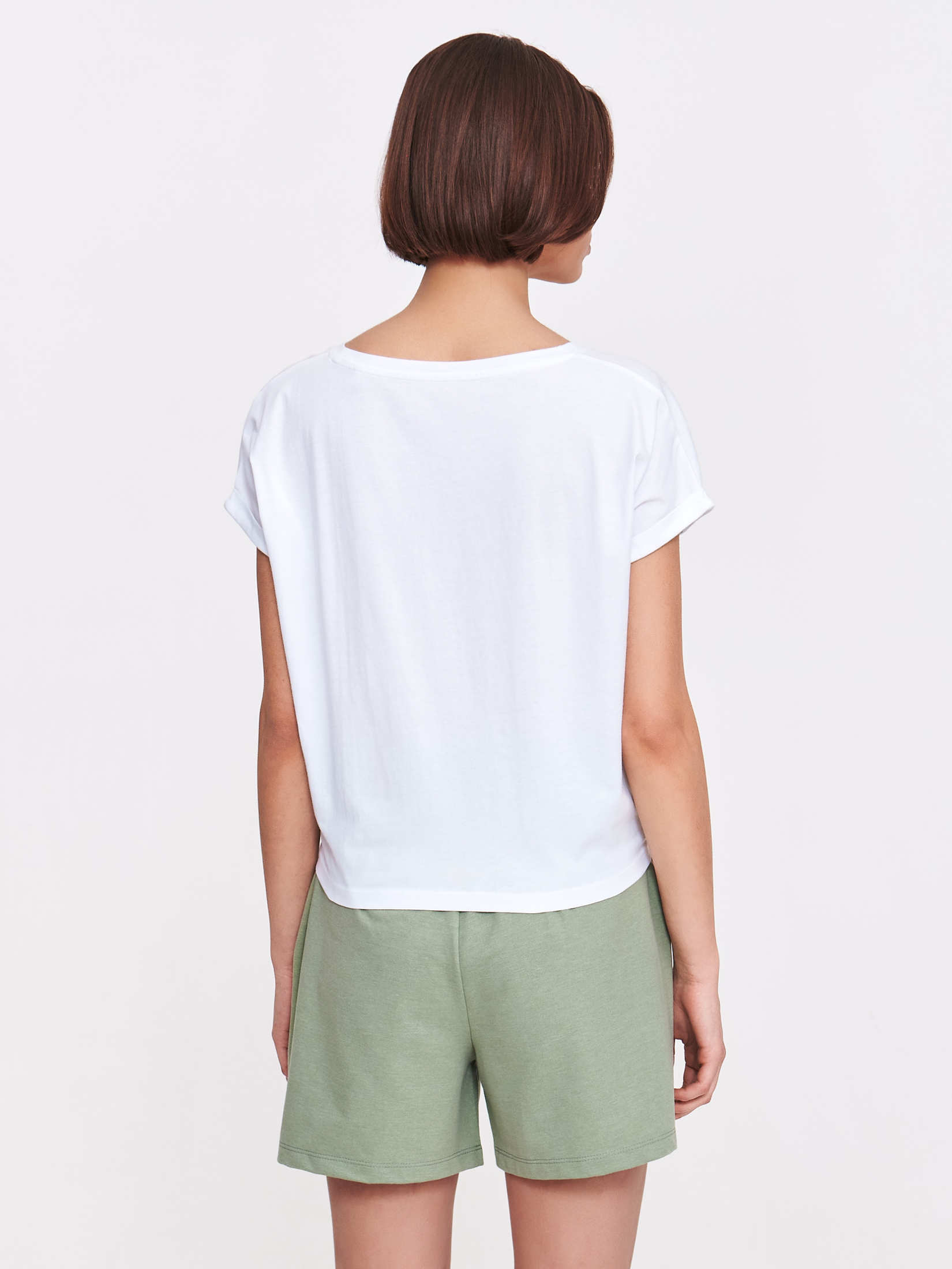 T-shirt z barwnym motywem 