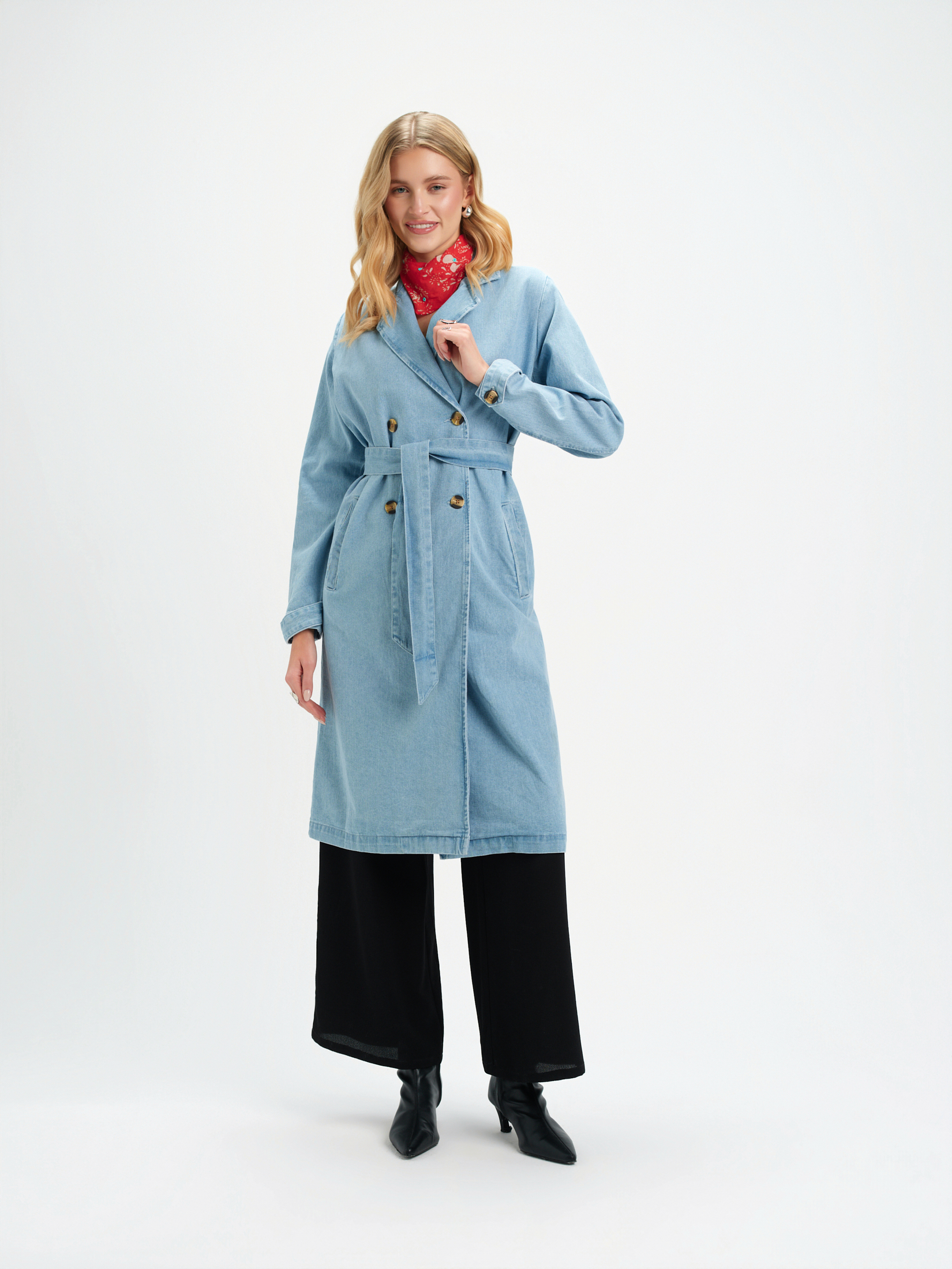 Płaszcz damski jeans 