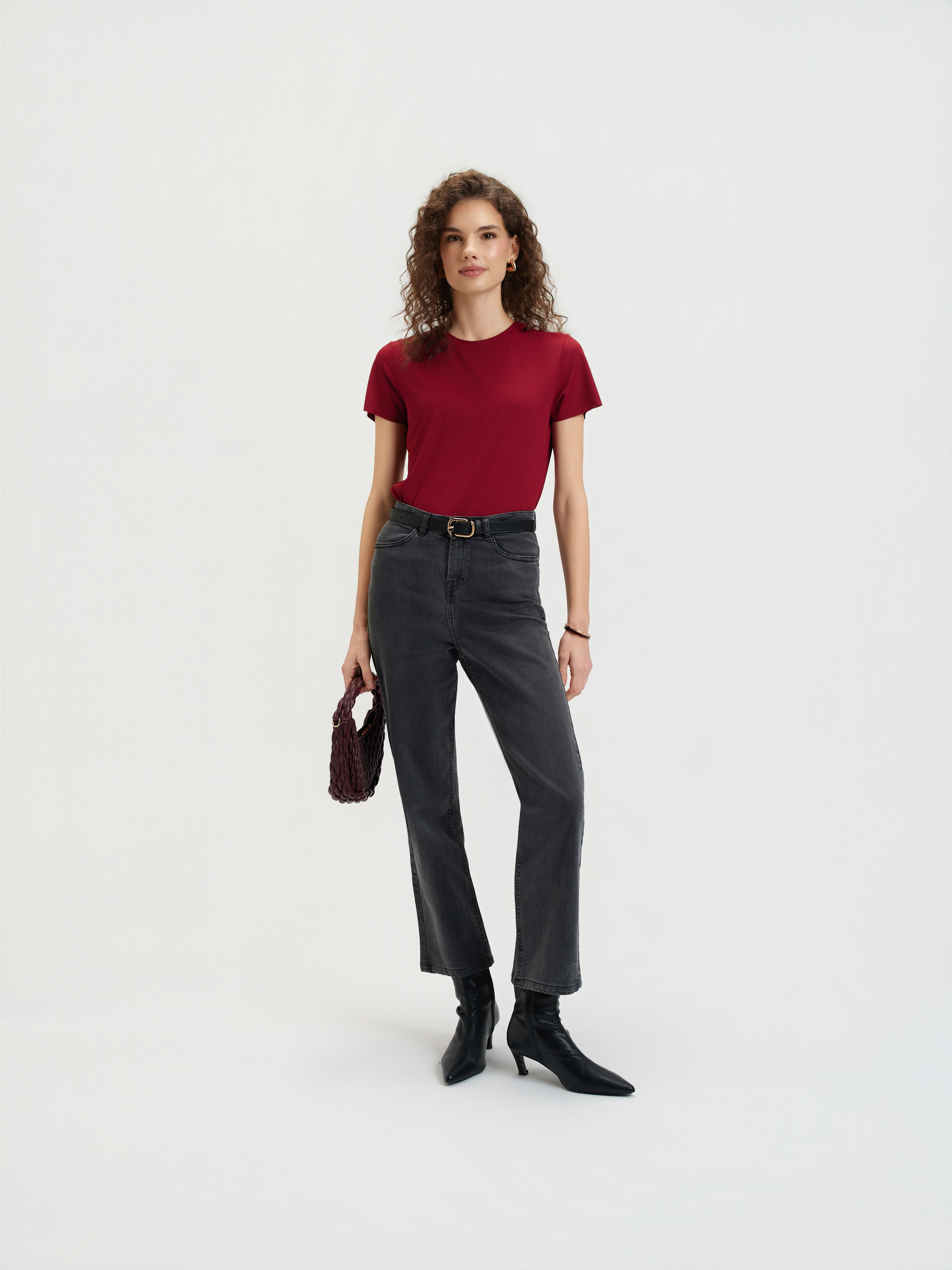 Denimowe spodnie regular 