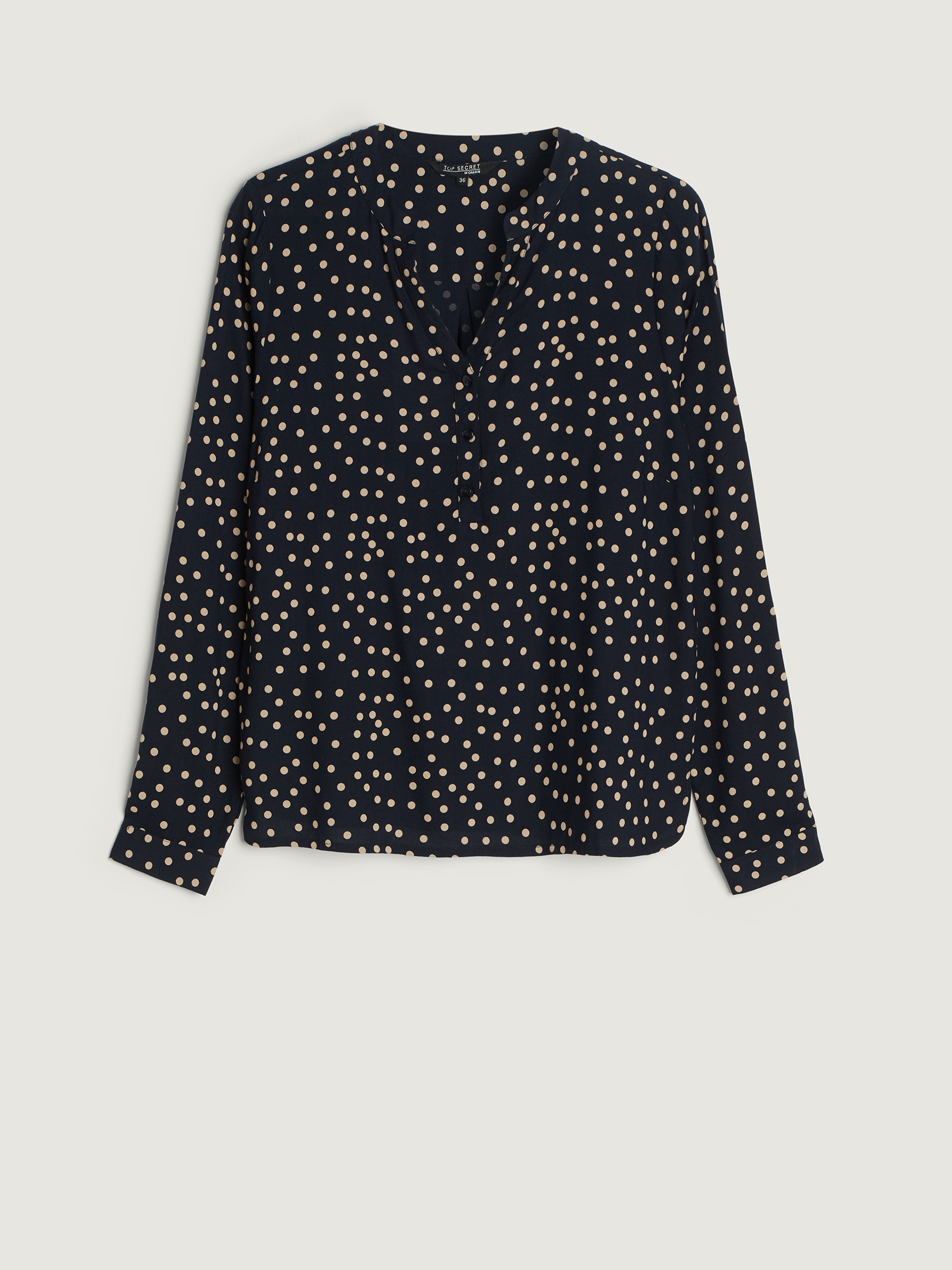 Granatowa bluzka w groszki 