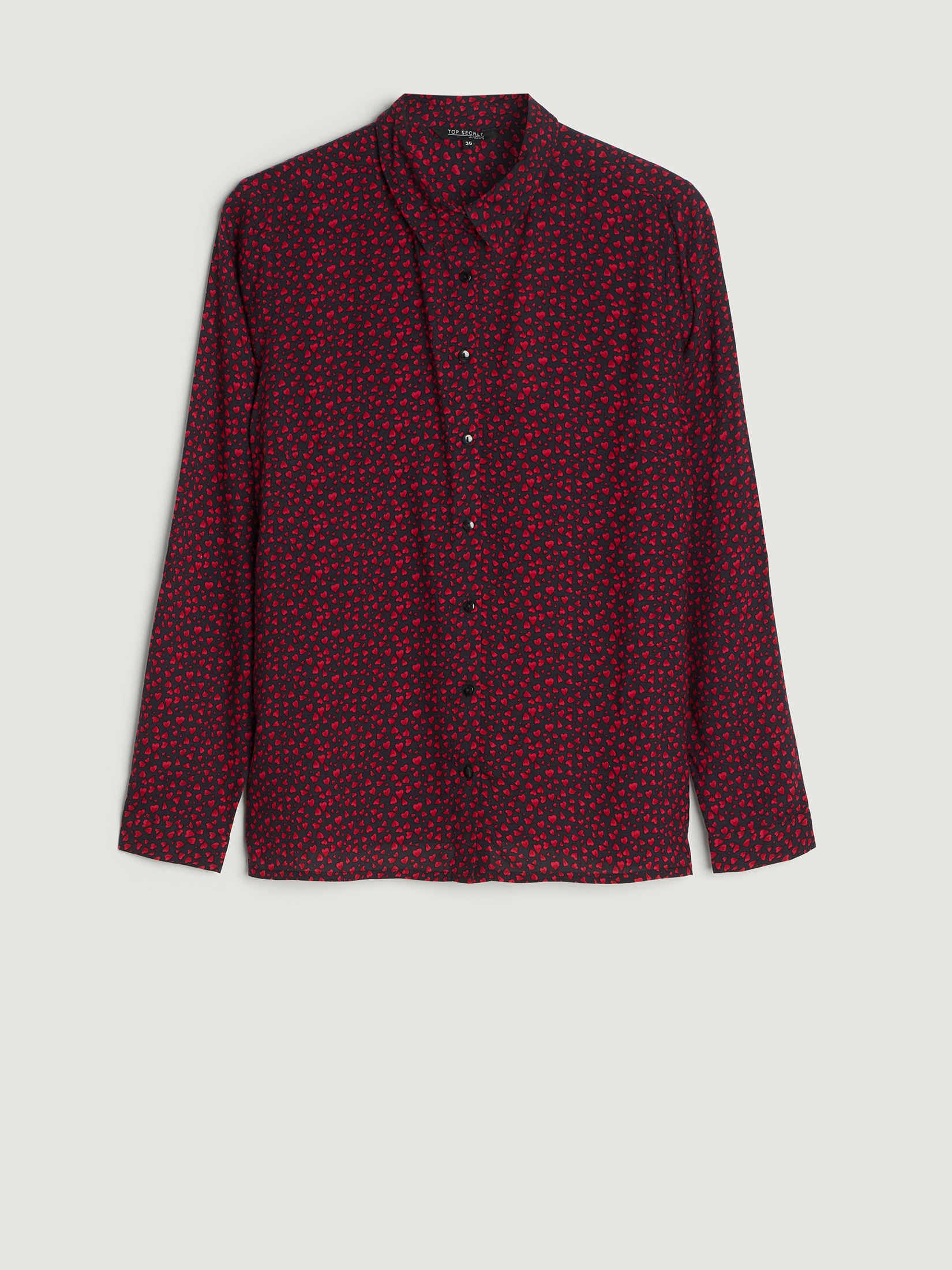 Czerwona koszula z nadrukiem 