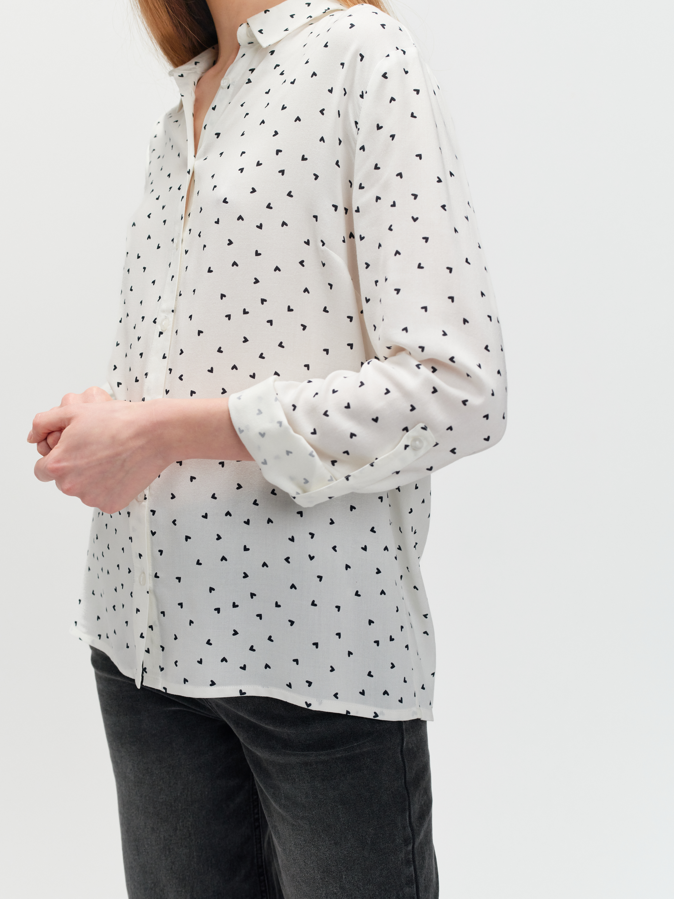 Koszula w czarne serduszka 