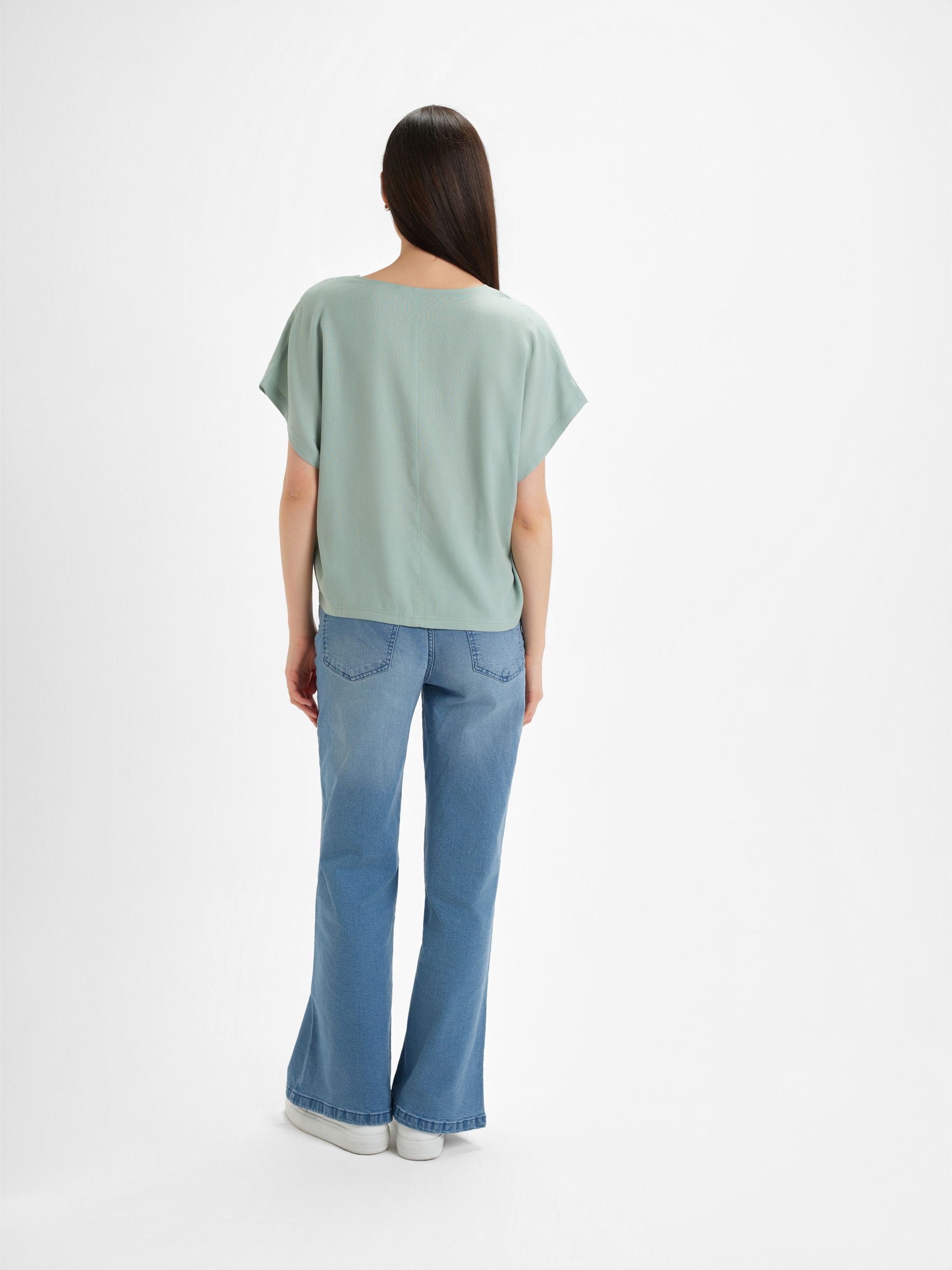 Szałwiowa bluzka z wiskozy 