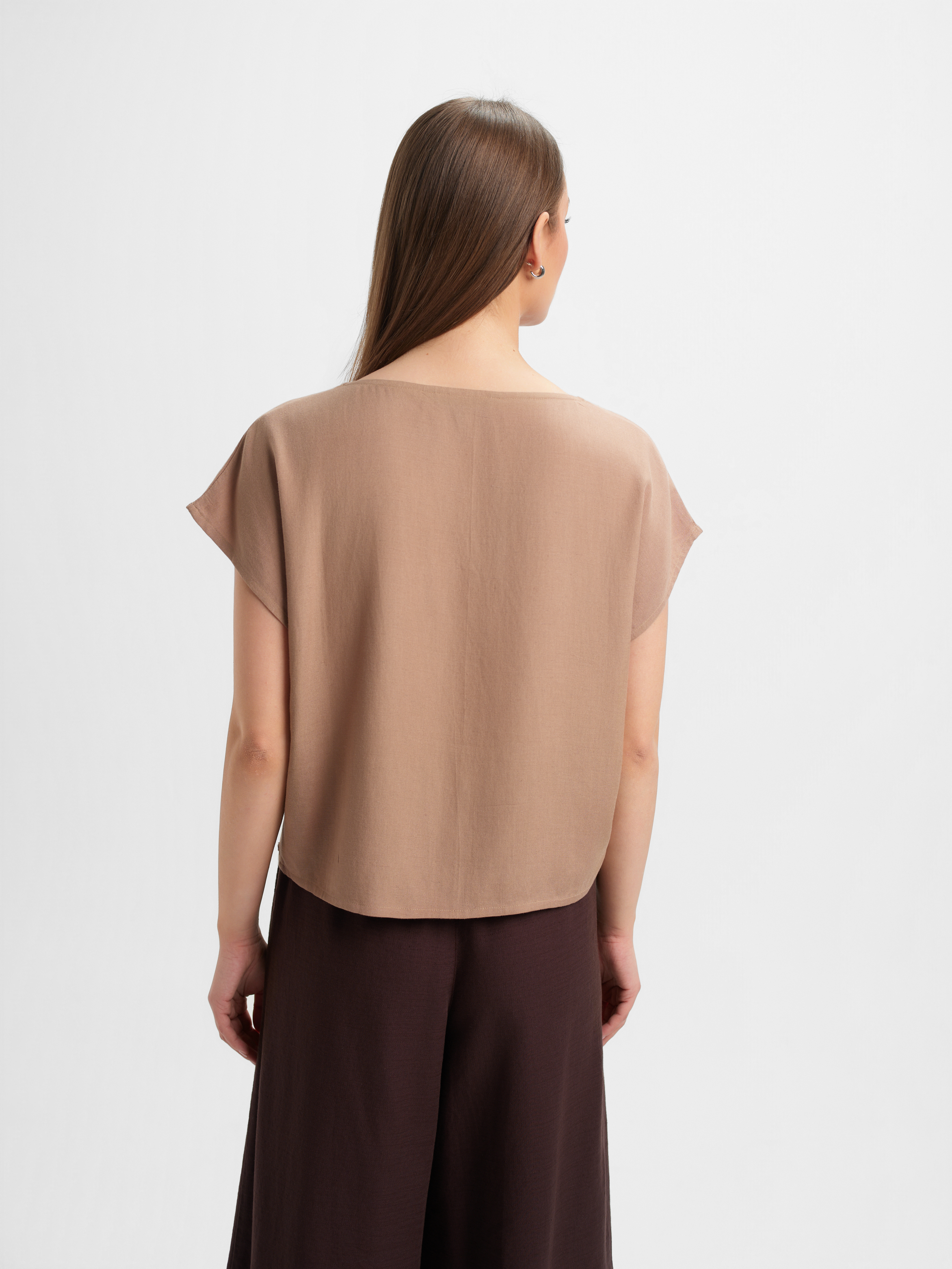 Zwiewna beżowa bluzka 