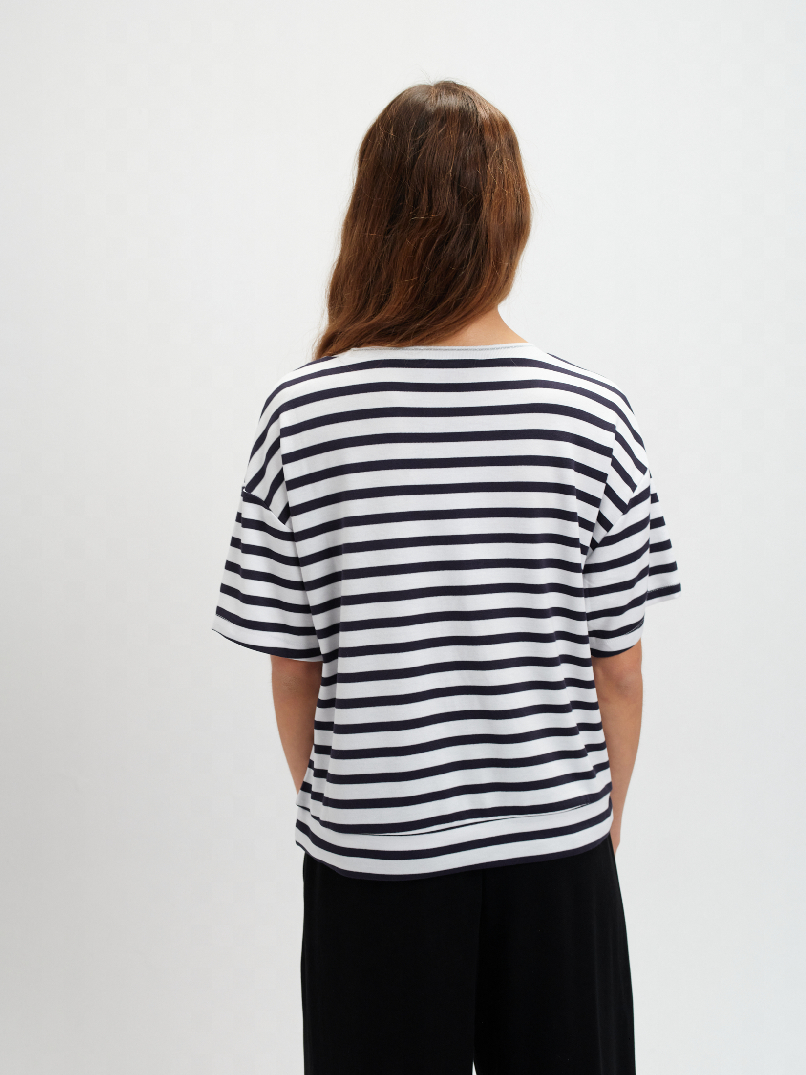 Bluza w paski krótki rękaw 