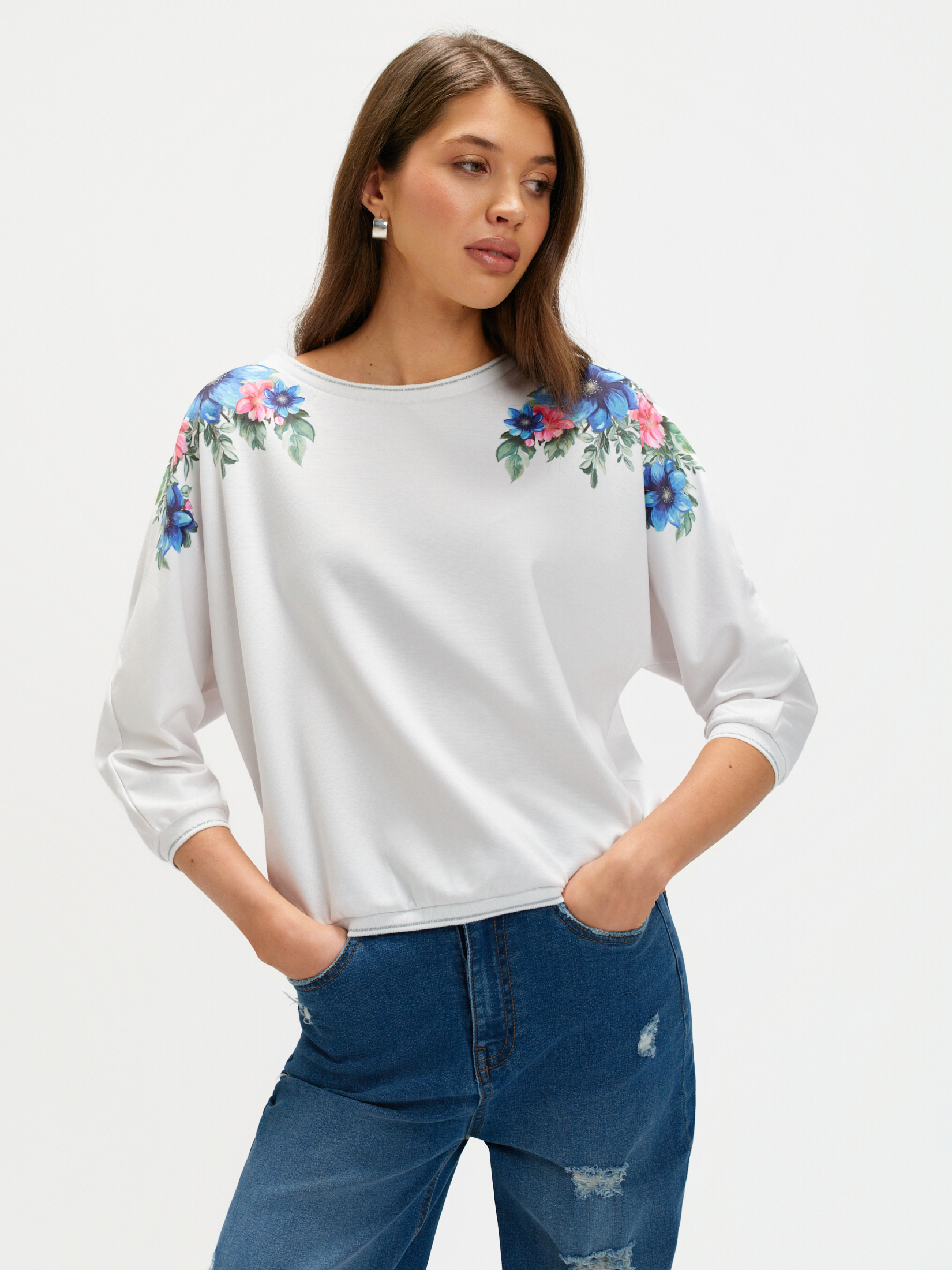 Bluza z kwiatowym motywem 